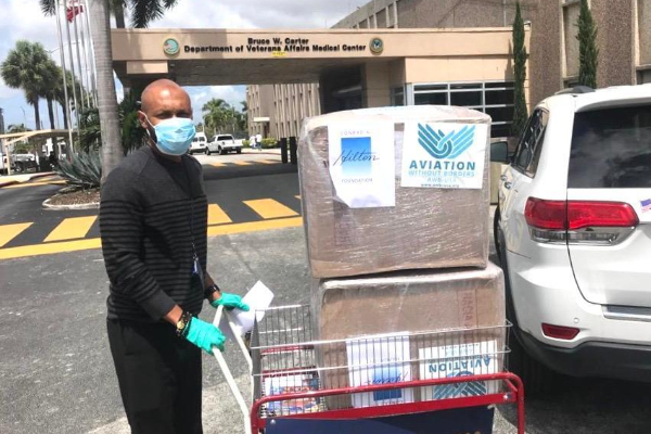 Face masks delivery to hospital