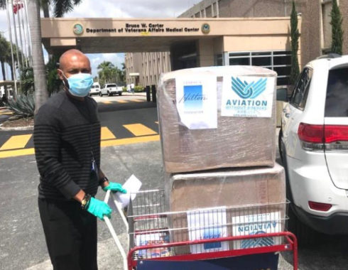 Face masks delivery to hospital