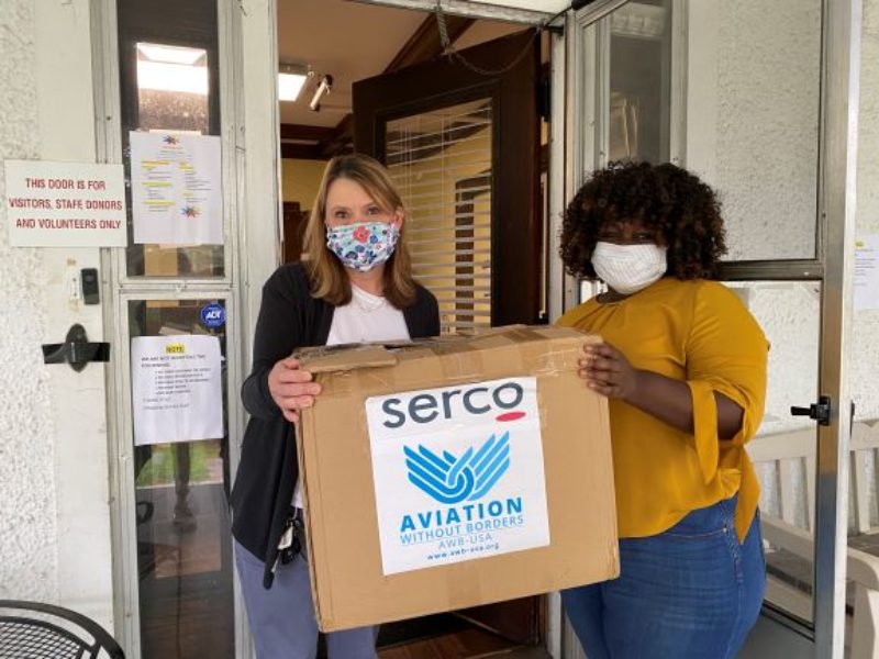 Delivery of face masks to the Homeless Center